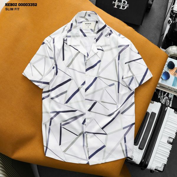  Áo Sơ Mi tay ngắn Linear Abstract Heboz - 00003351 