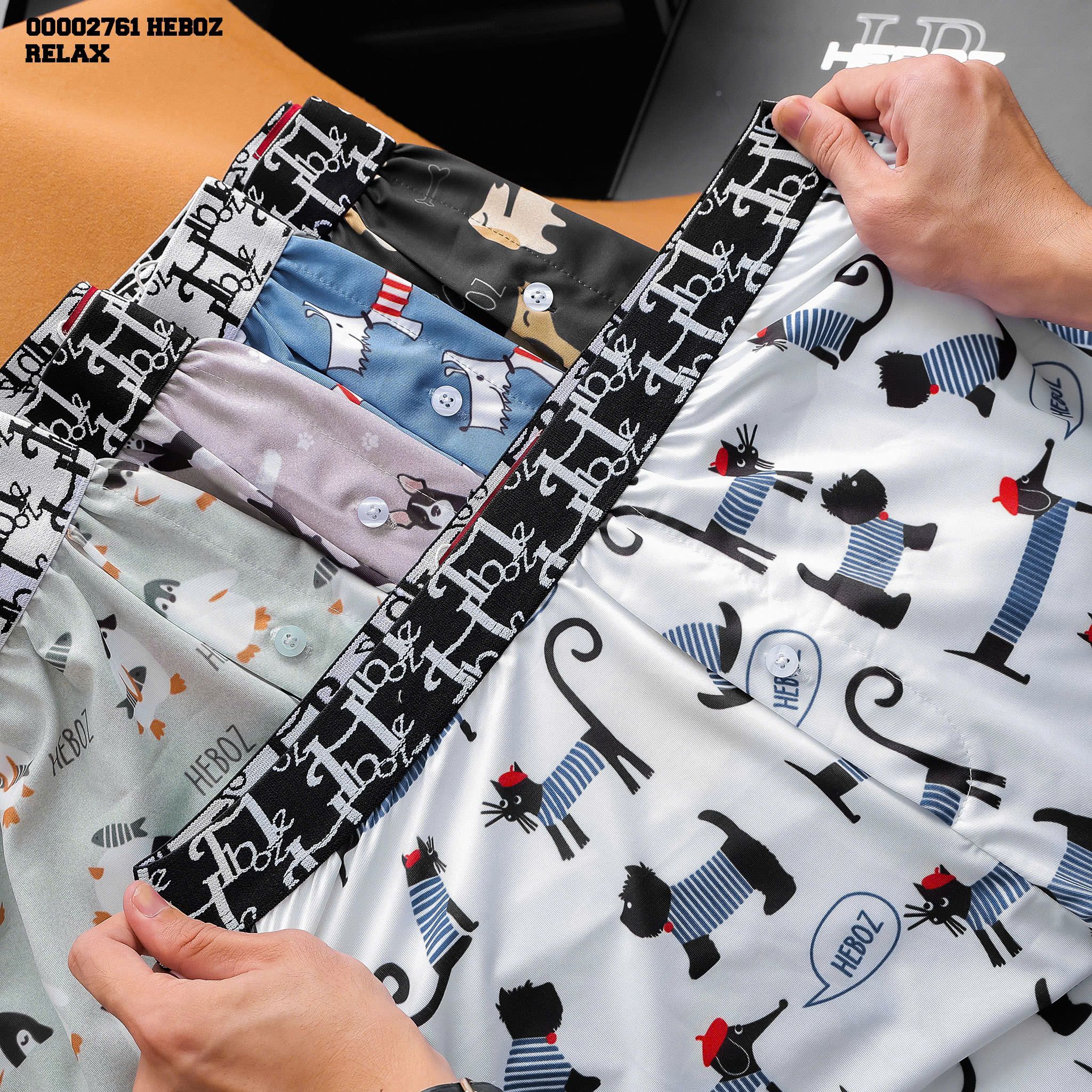  Quần ngủ nam Heboz cotton silk 5M - 00002761 