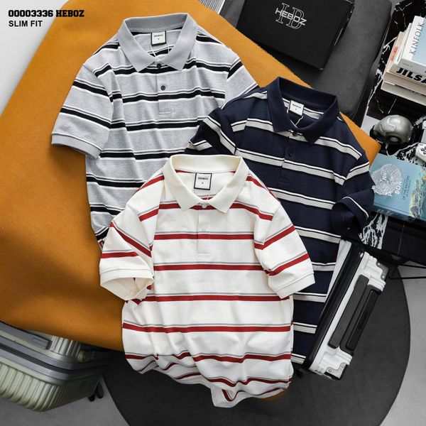 Áo polo Heboz retro striped 3M - 00003336 