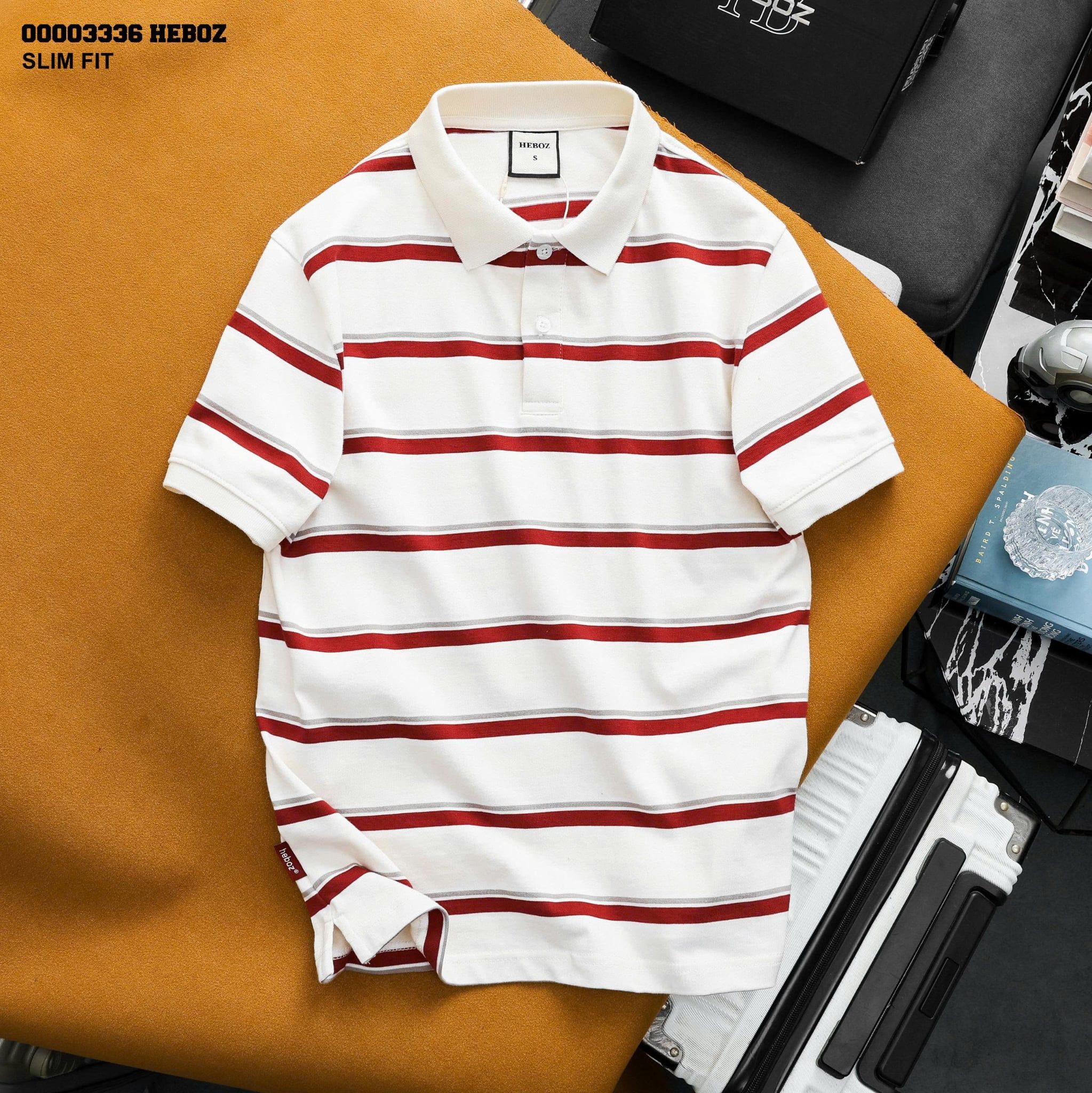  Áo polo Heboz retro striped 3M - 00003336 