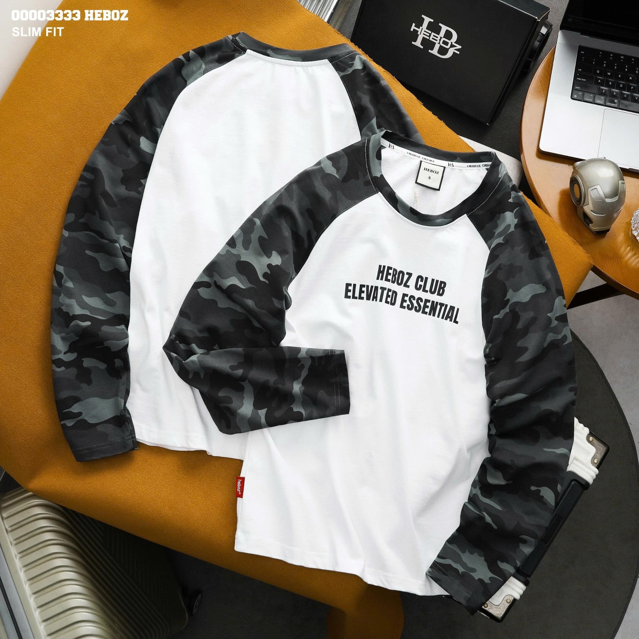 Áo thun Heboz dài tay slim camo - 00003333 