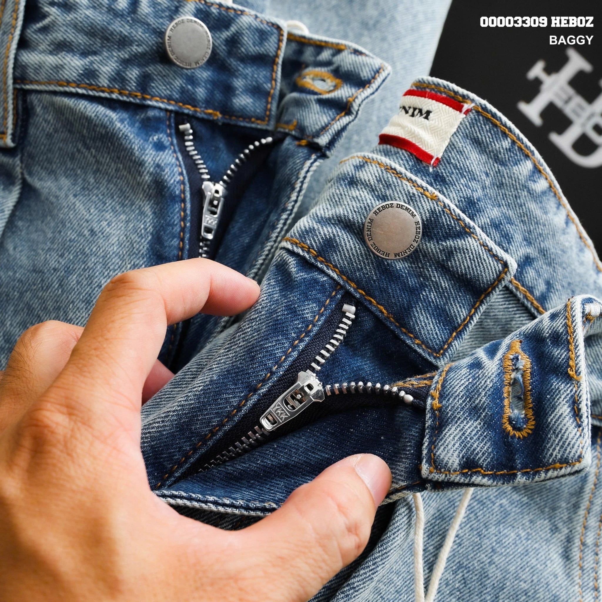  Quần jean Heboz baggy D46 - 00003309 