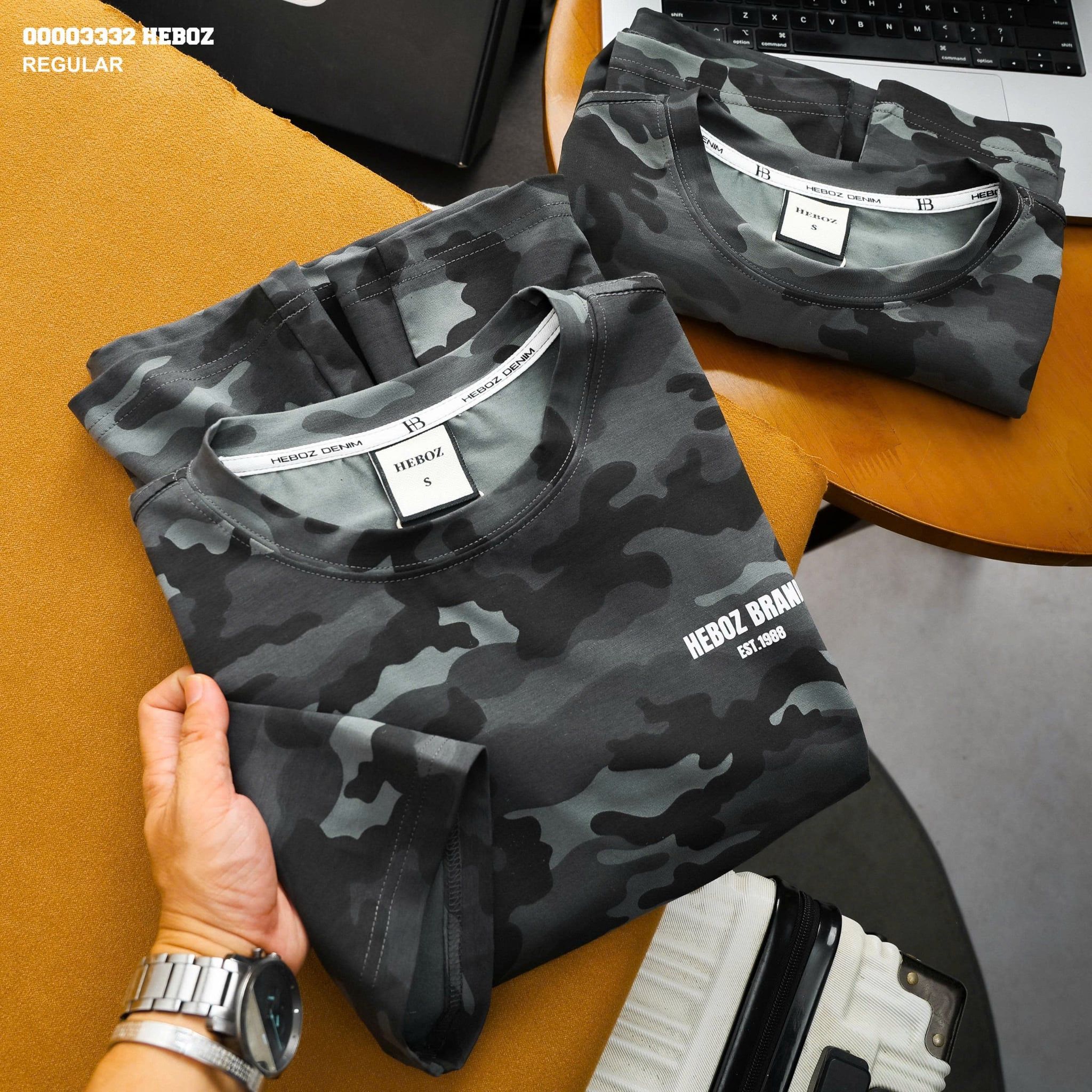  Áo thun Heboz camo regular - 00003332 