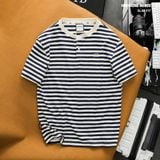  Áo thun Heboz henley striped 4M - 00003310 