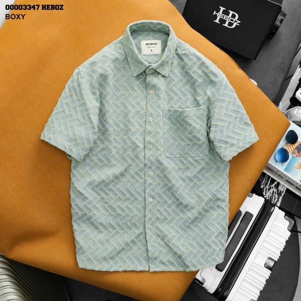  Áo sơ mi Heboz jacquard ngắn tay 3 - 00003347 