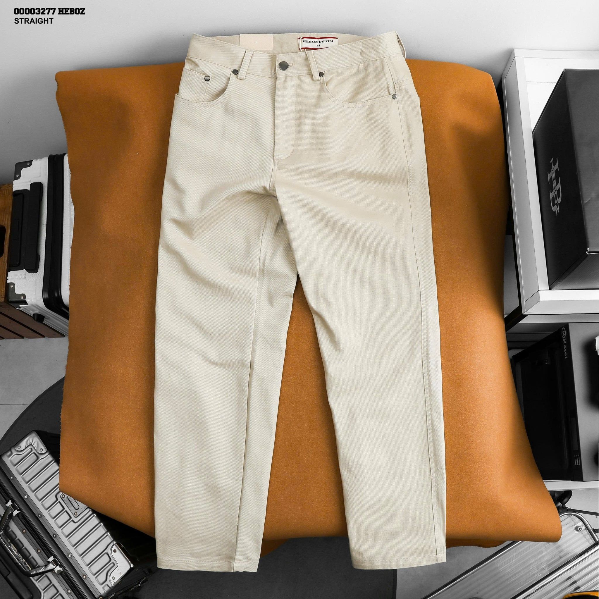  Quần kaki Heboz kiểu jean straight 4M - 00003277 