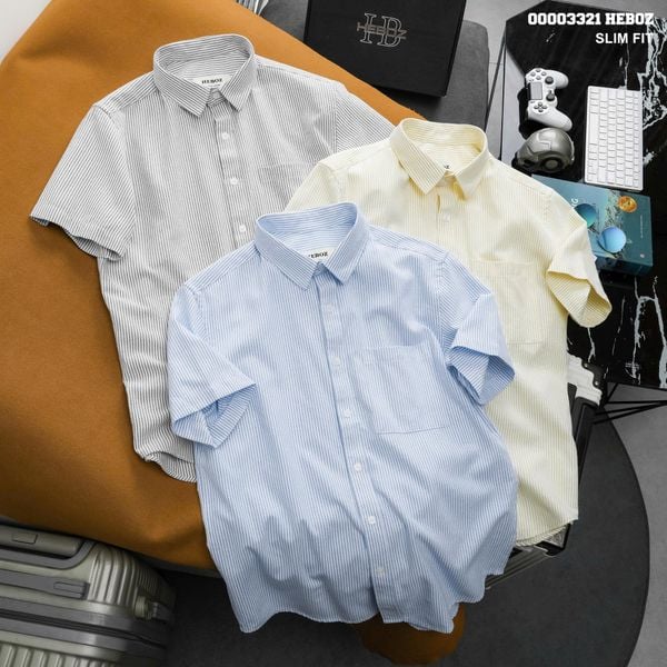  Áo sơ mi Heboz ngắn tay oxford 3M - 00003321 