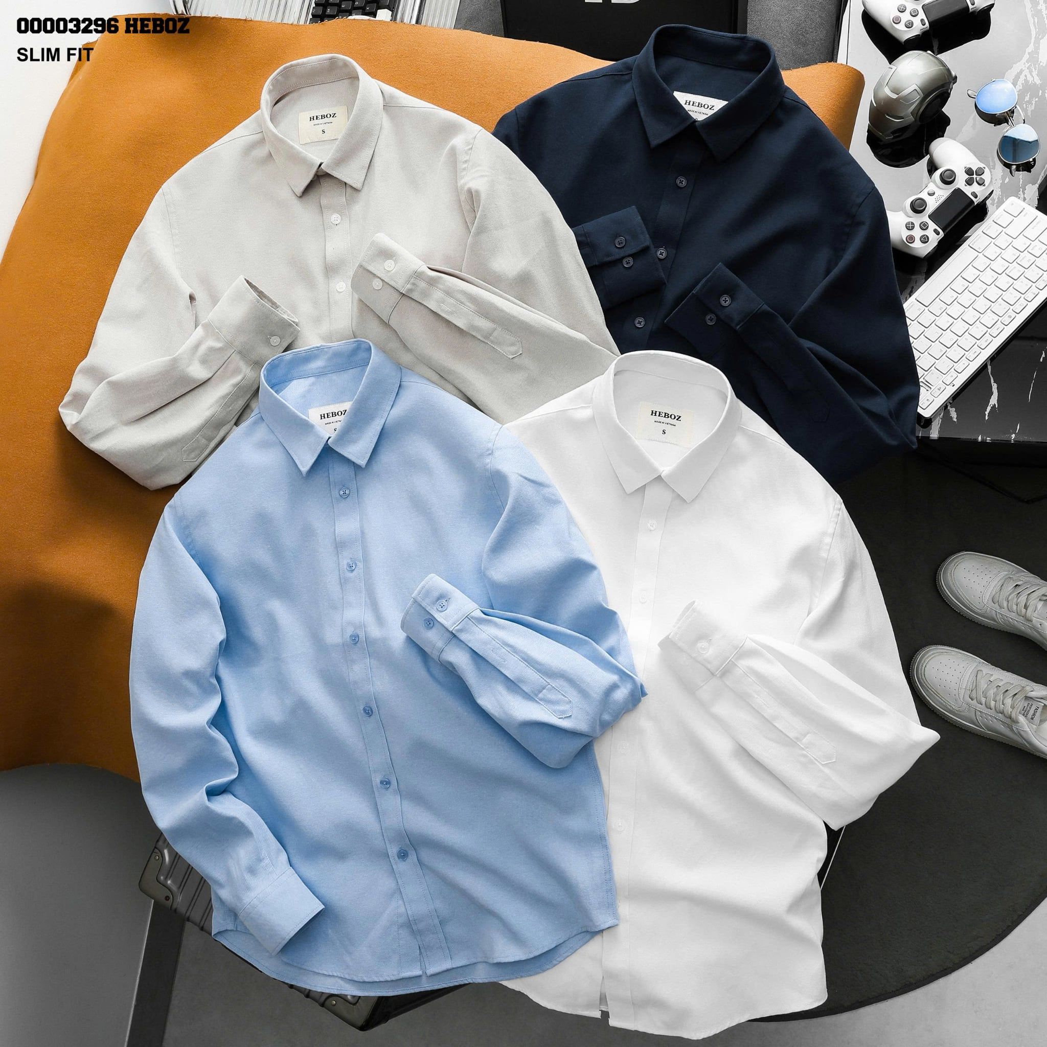  Áo sơ mi Heboz oxford slim fit 4M - 00003296 