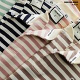  Áo thun Heboz henley striped 4M - 00003310 