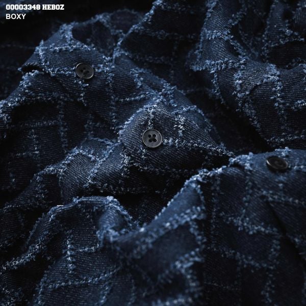  Áo sơ mi Heboz jacquard ngắn tay 4 - 00003348 