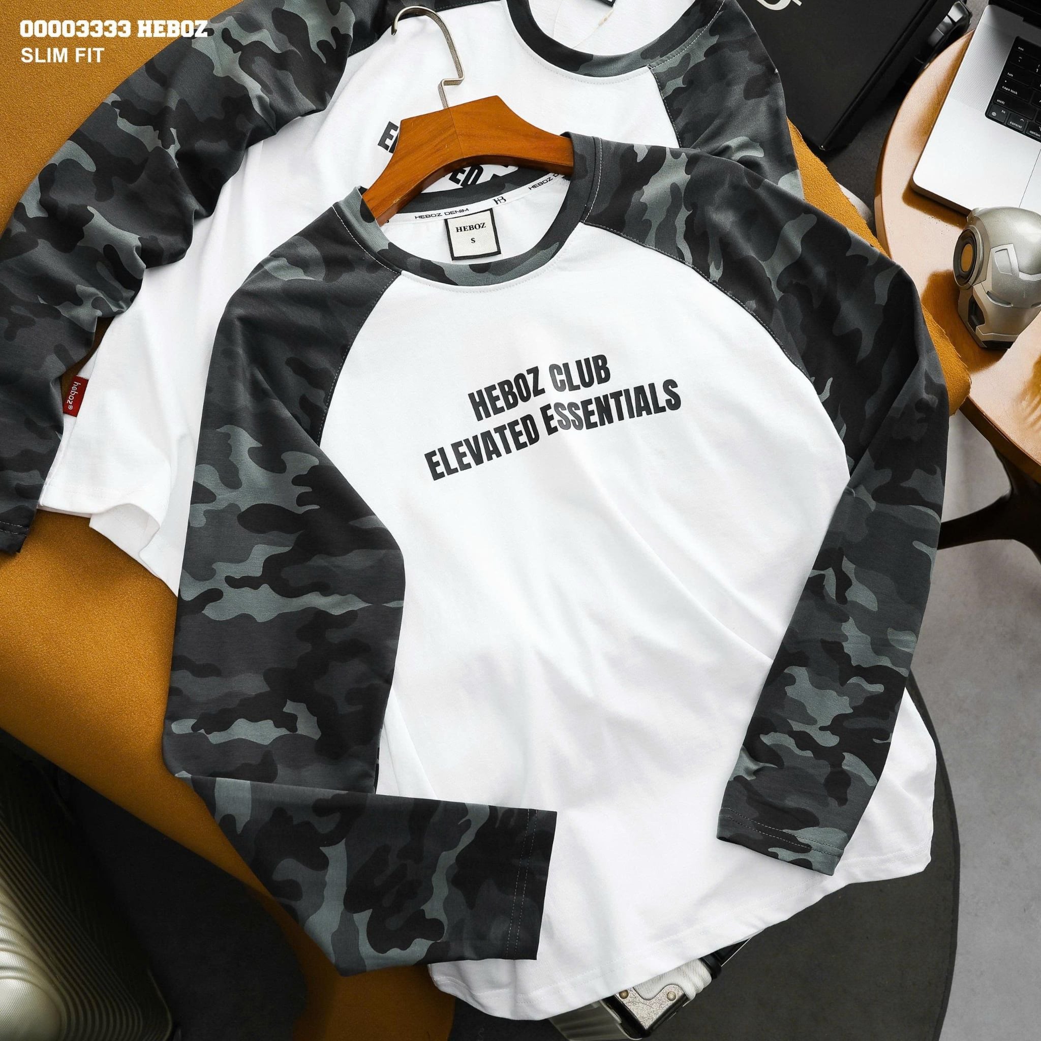  Áo thun Heboz dài tay slim camo - 00003333 