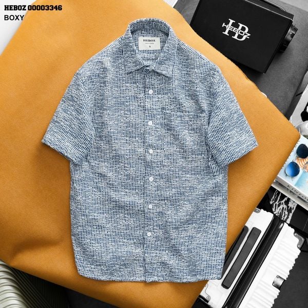  Áo sơ mi Heboz jacquard ngắn tay 2 - 00003346 