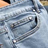  Quần jean Heboz dáng slim trơn D35 - 00003275 
