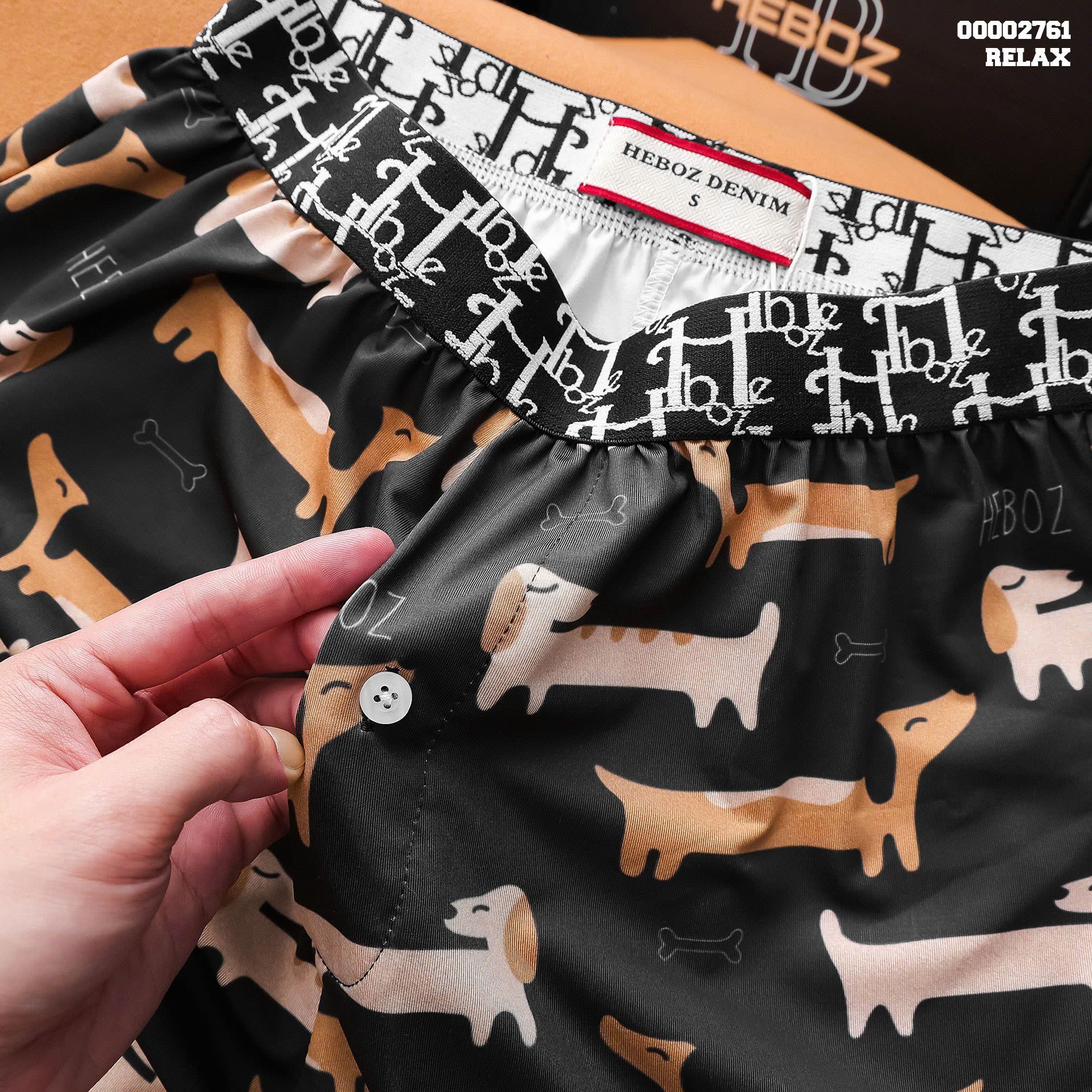  Quần ngủ nam Heboz cotton silk 5M - 00002761 
