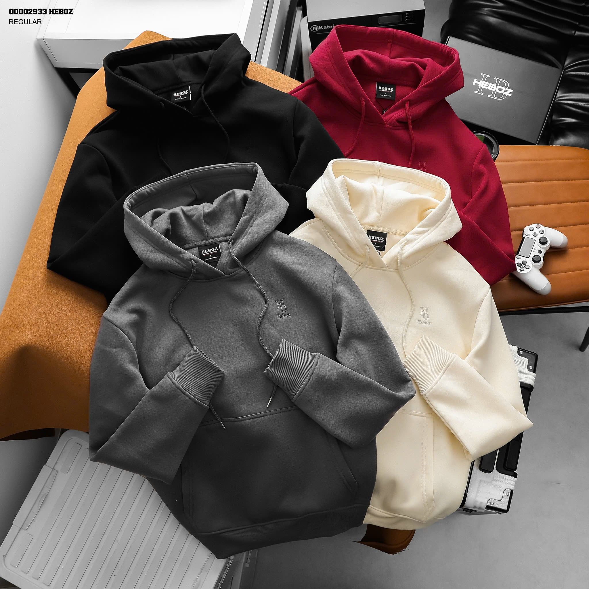  Áo hoodie nam Heboz nỉ bông logo 4M - 00002933 