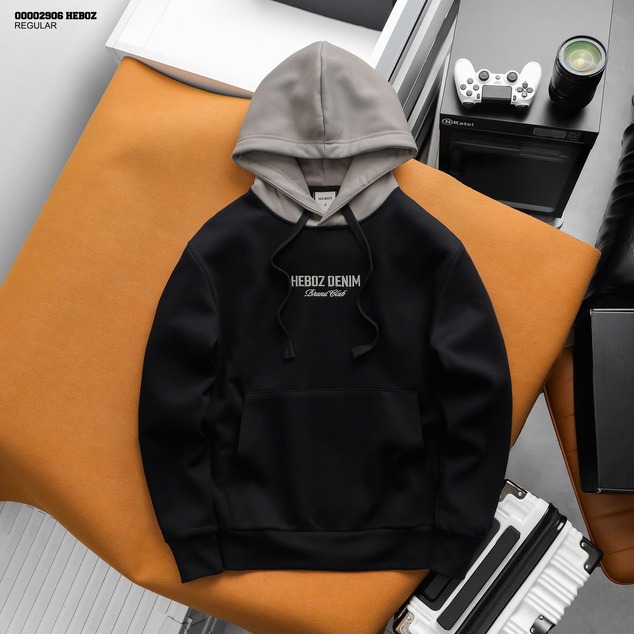  Áo hoodie nam Heboz nỉ bông nón màu 3M - 00002906 