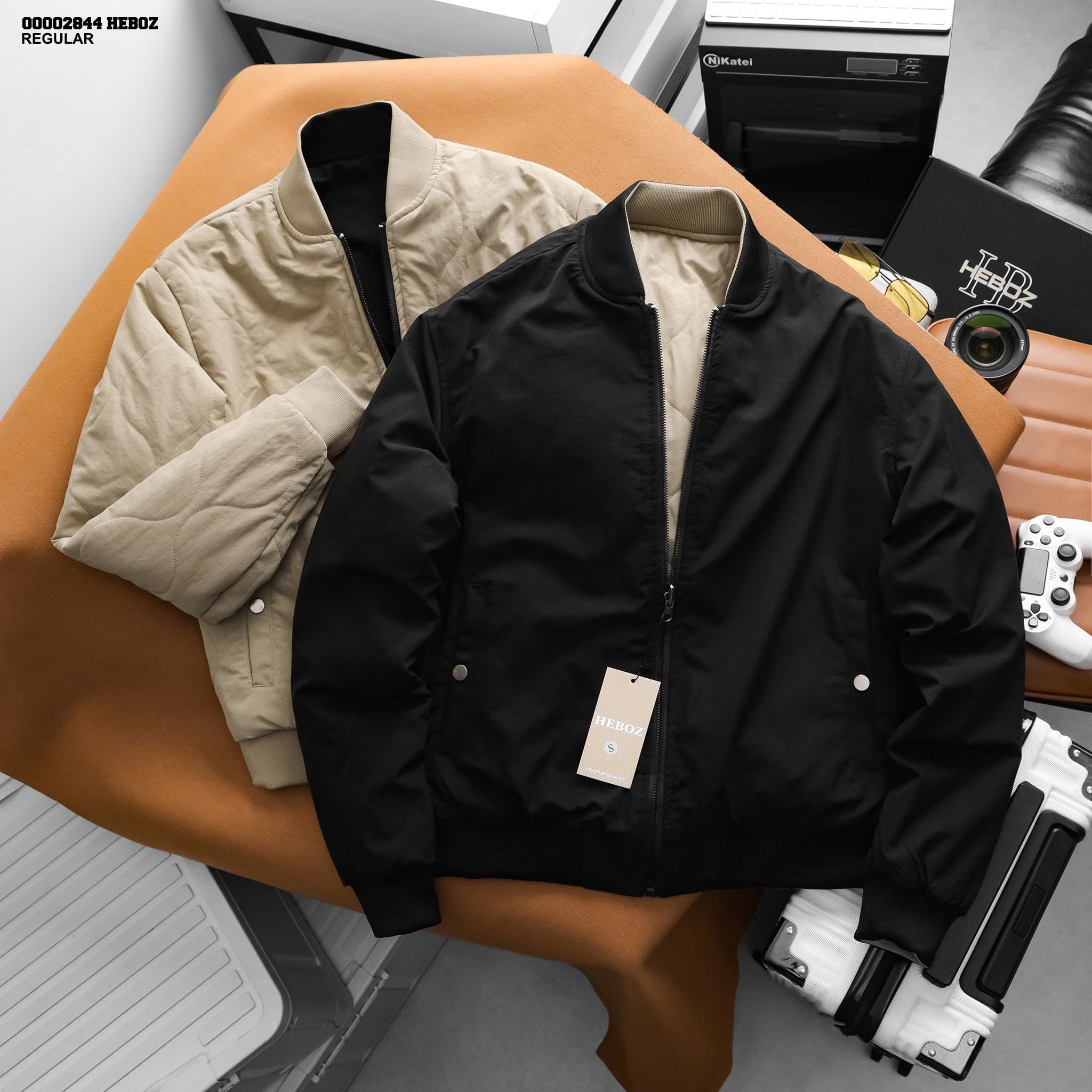  Áo khoác bomber nam Heboz 2 Mặt 2M - 00002844 