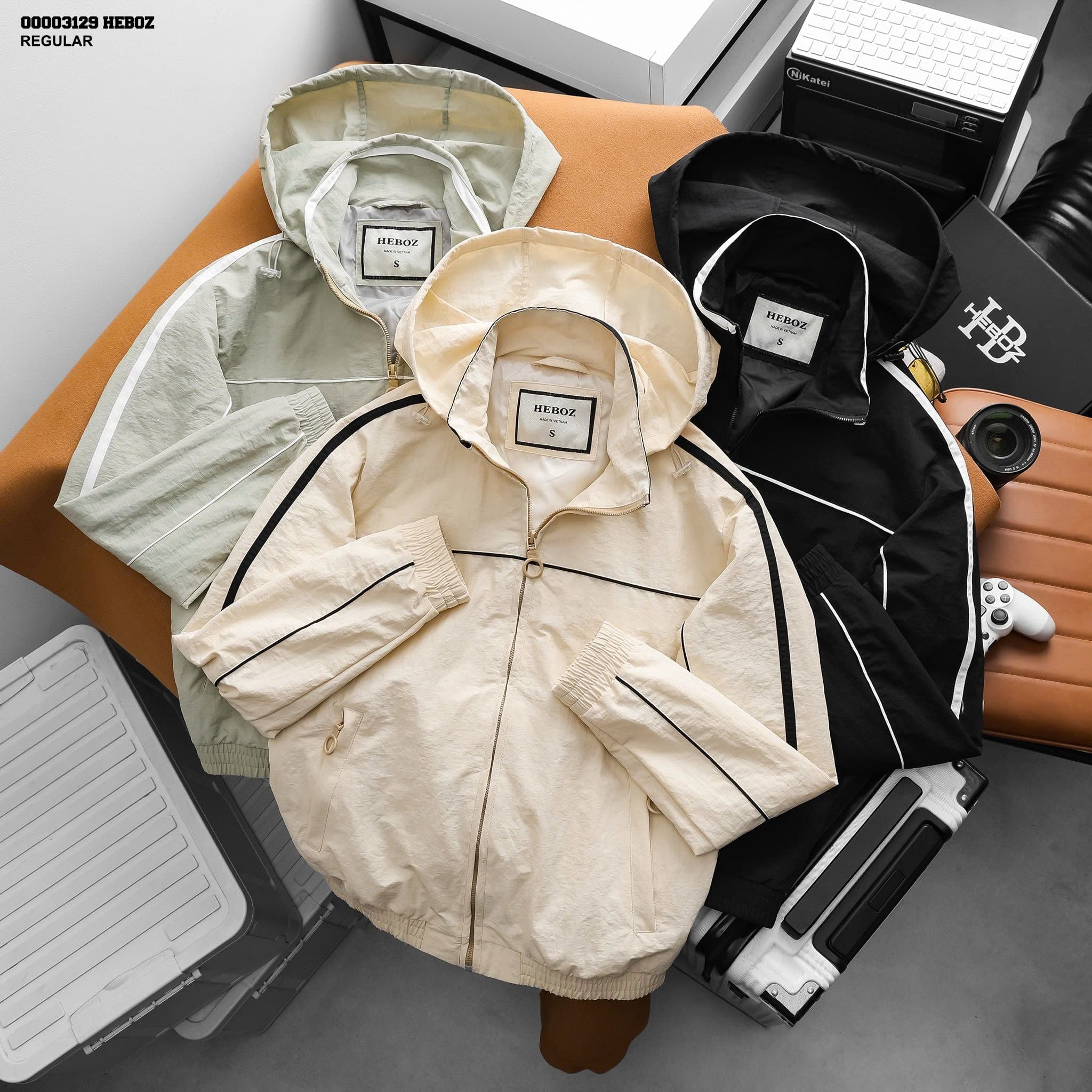  Áo khoác gió nam HEBOZ Hidden Hood 3M - 00003129 