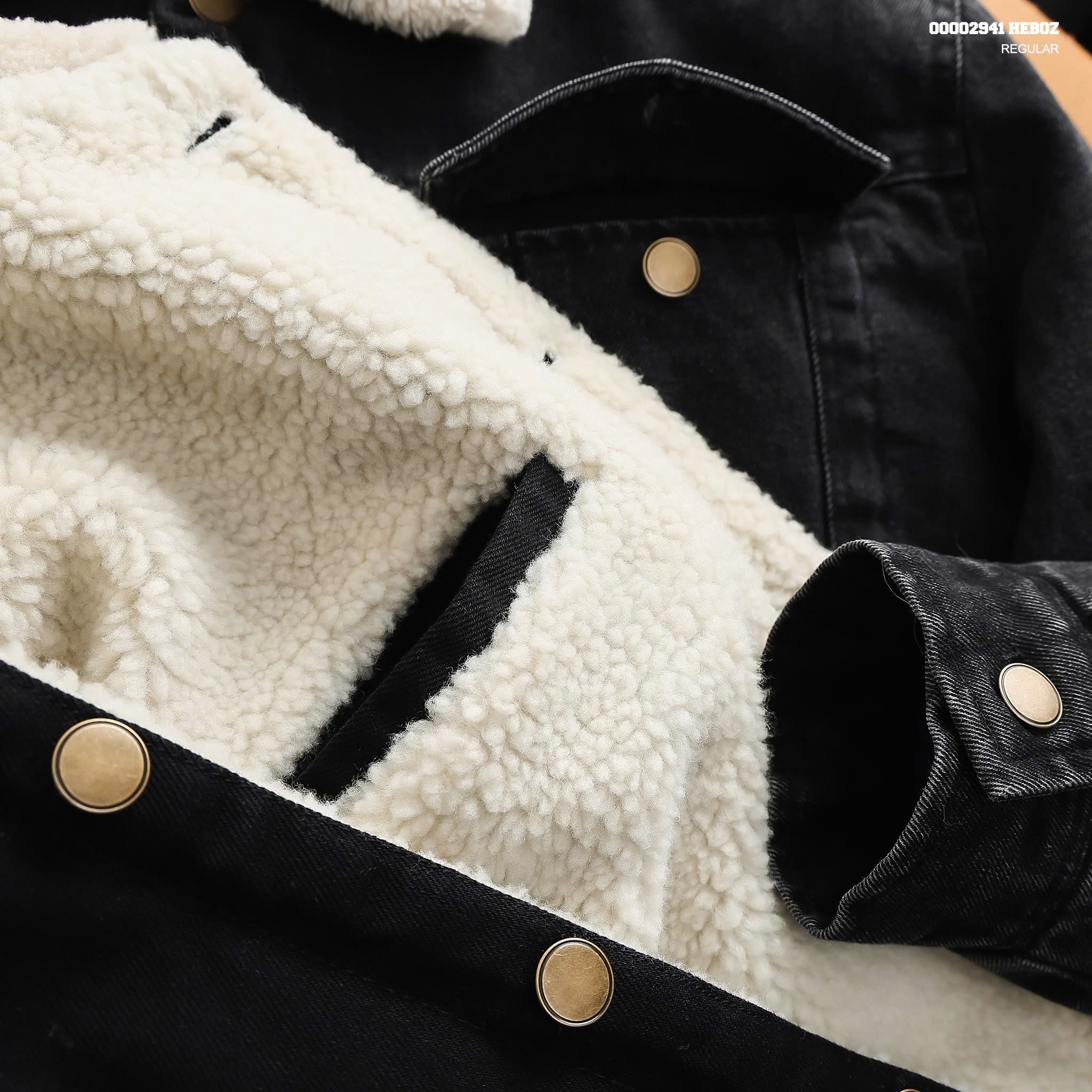  Áo khoác jean nam Heboz lót lông 2M - 00002941 