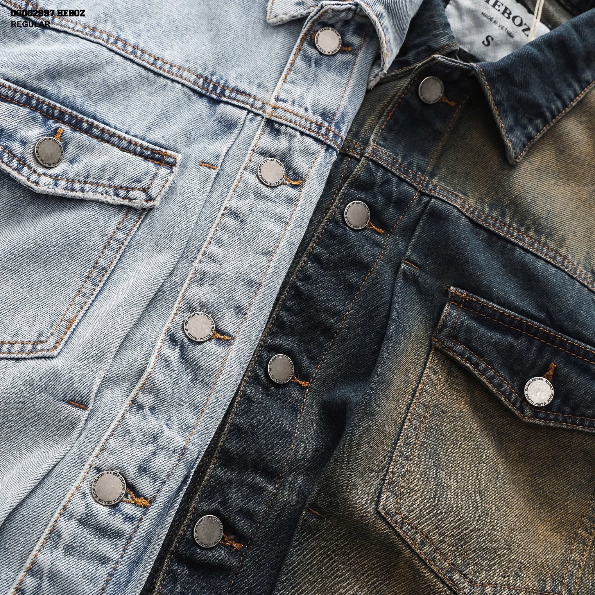  Áo khoác Jean nam Heboz Urban regular 2M - 00002997 