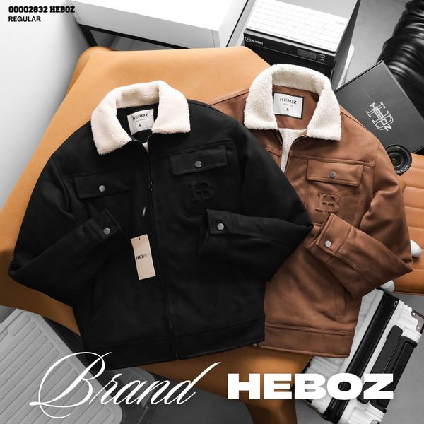  Áo khoác nam Heboz da lộn lót lông 2M - 00002832 