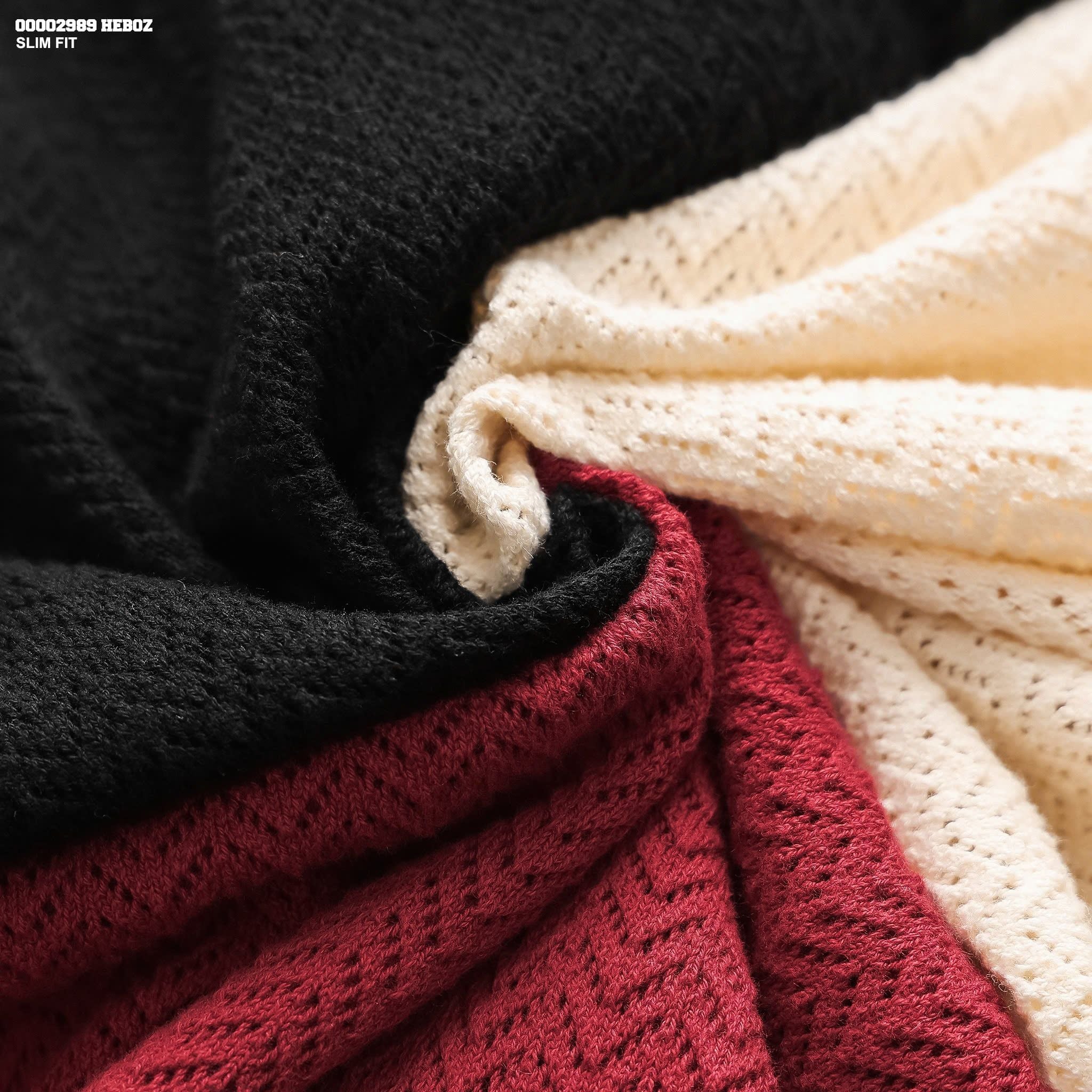  Áo Polo Dệt nam HEBOZ Herringbone Knit 3M - 00002989 