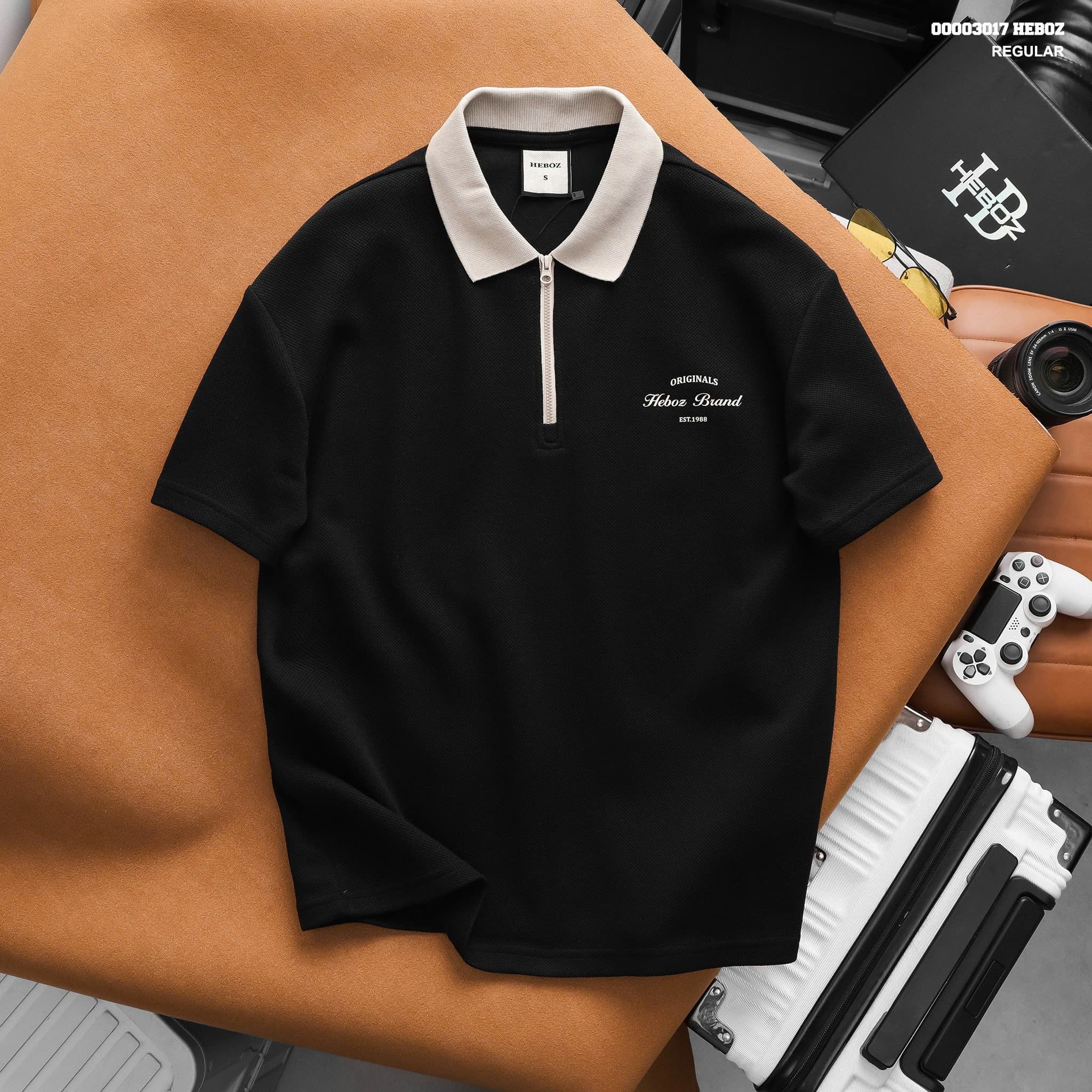  Áo polo nam HEBOZ Athletic Zip 3M - 00003017 