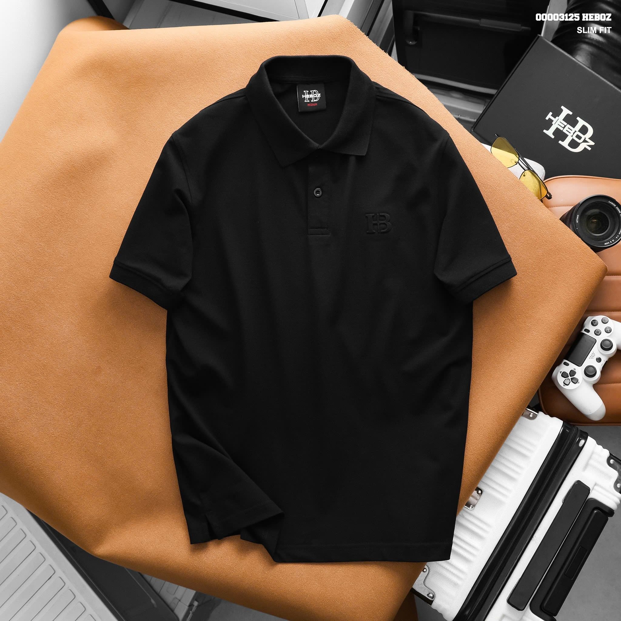  Áo polo nam HEBOZ basic logo slim 4M - 00003125 