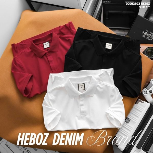  Áo polo nam Heboz giấu cúc 3M - 00002903 