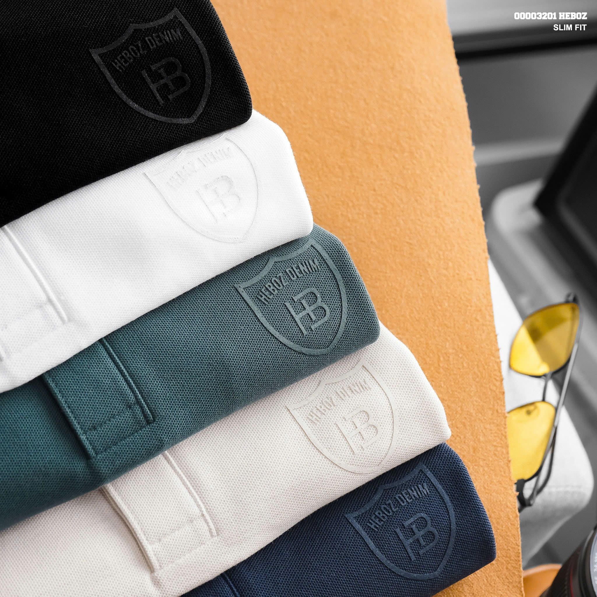  Áo polo HEBOZ giấu cúc logo 5M - 00003201 