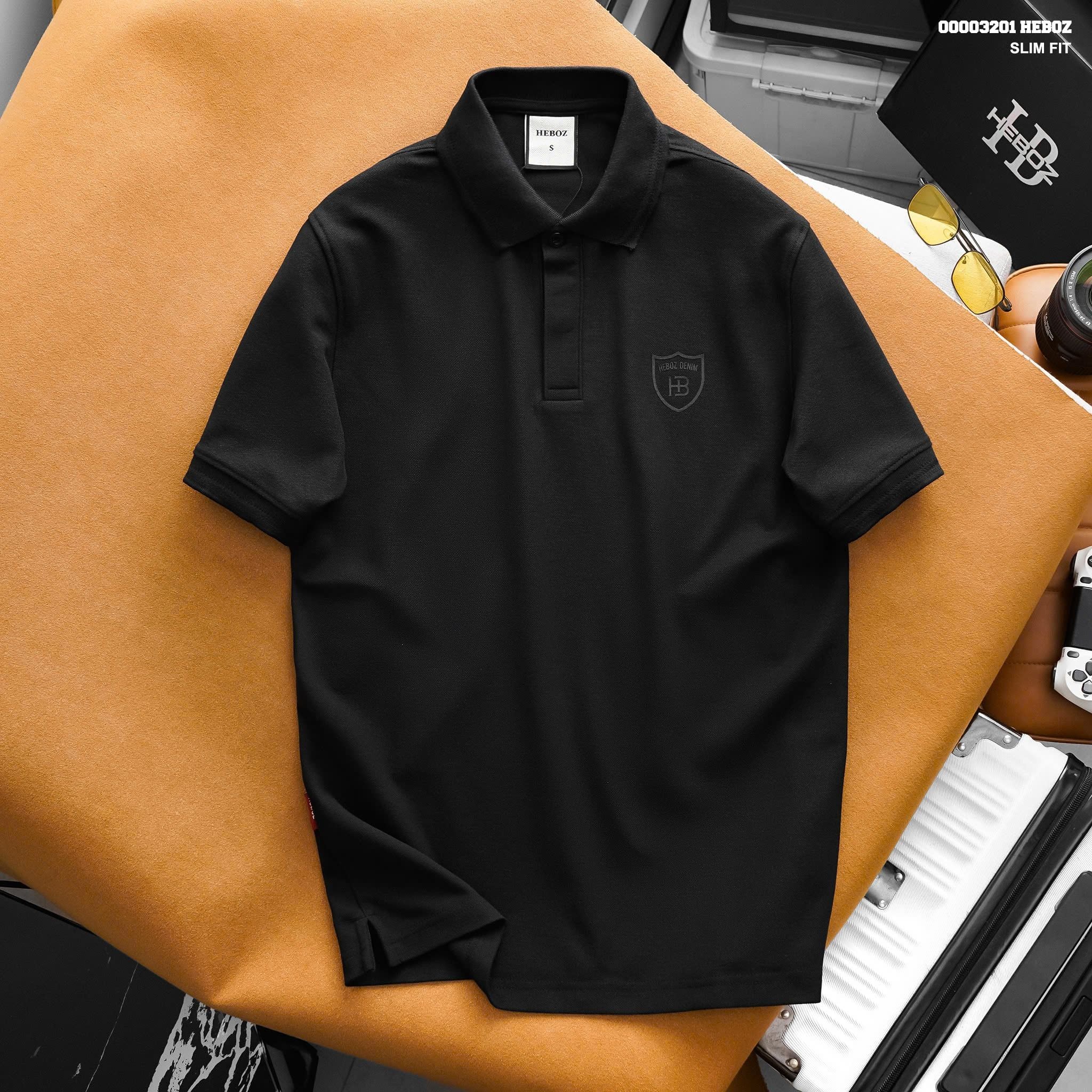  Áo polo HEBOZ giấu cúc logo 5M - 00003201 