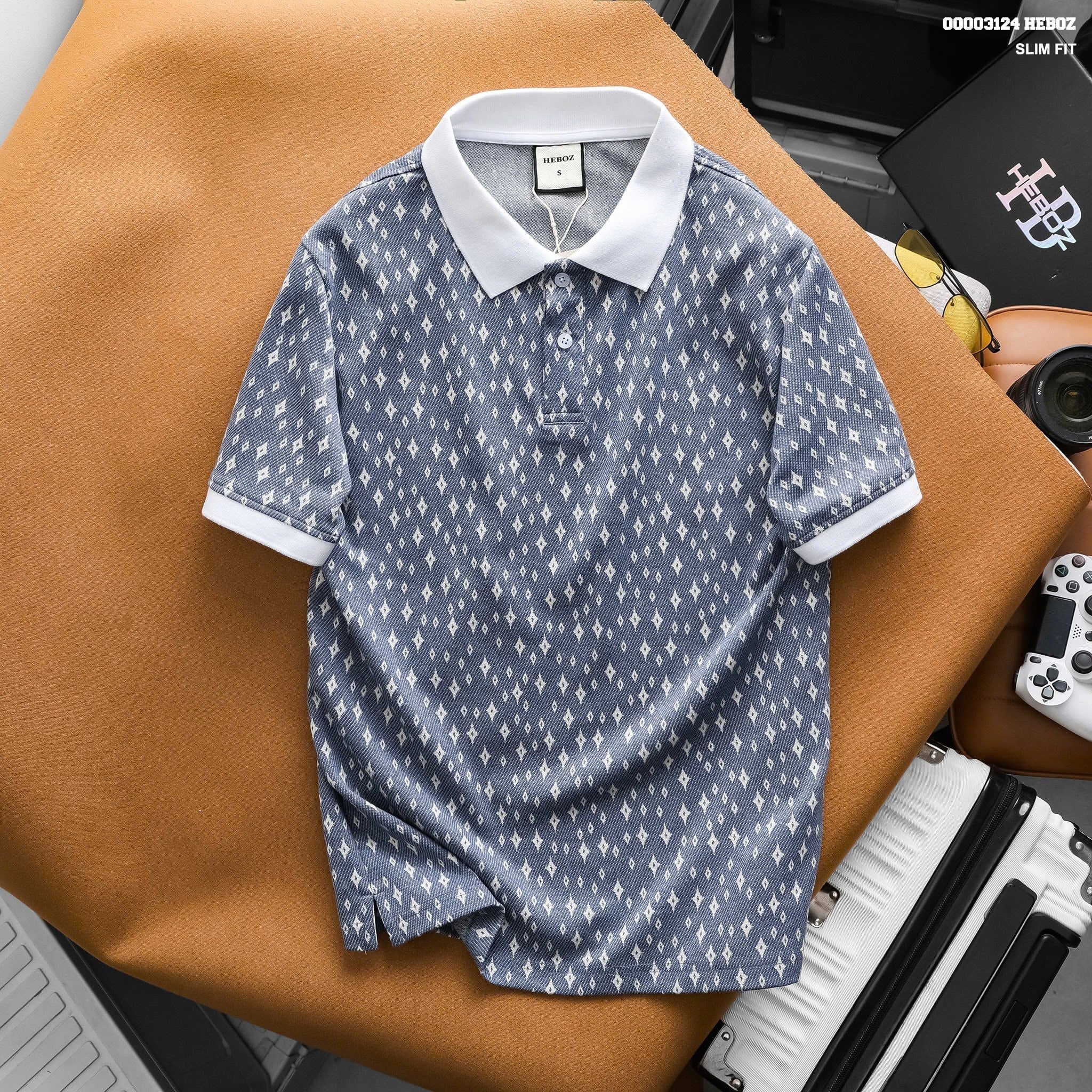  Áo Polo nam HEBOZ Prime Pattern 2M - 00003124 