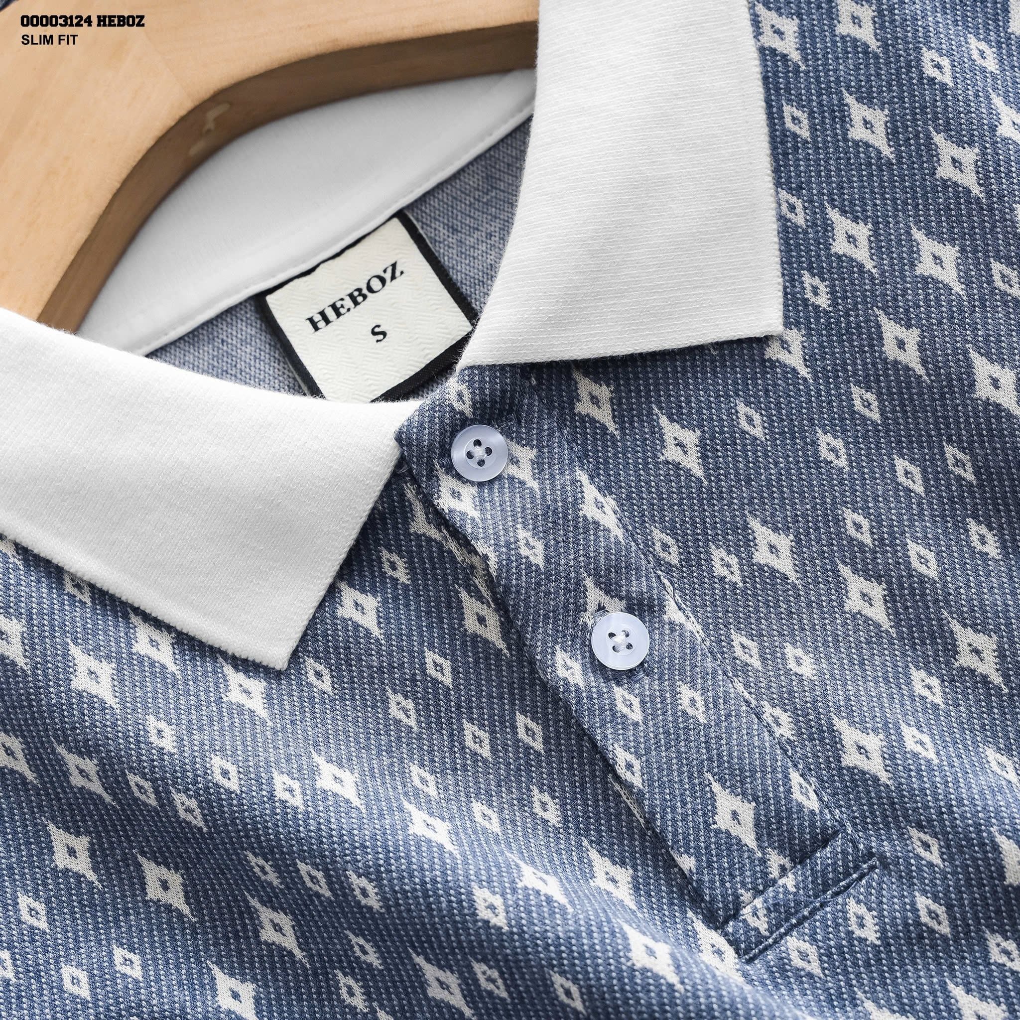  Áo Polo nam HEBOZ Prime Pattern 2M - 00003124 
