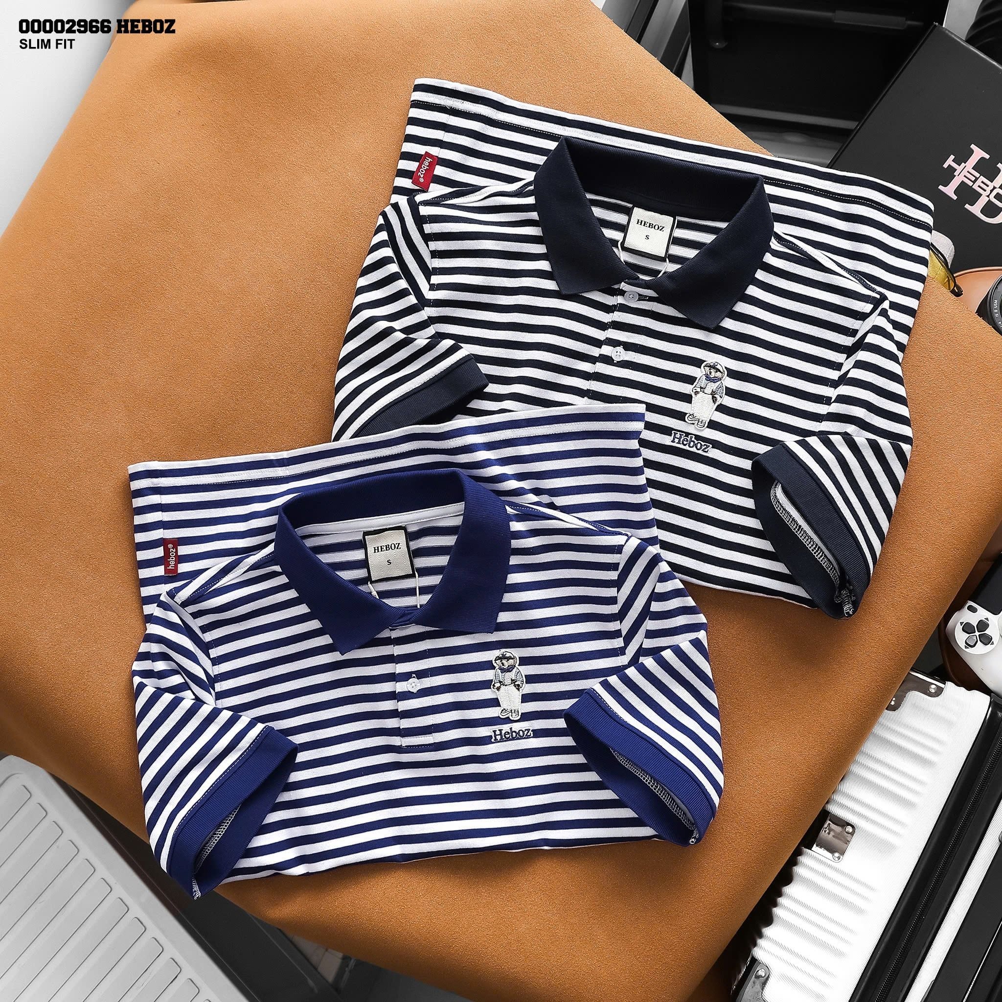  Áo polo nam Heboz striped bear 2M - 00002966 