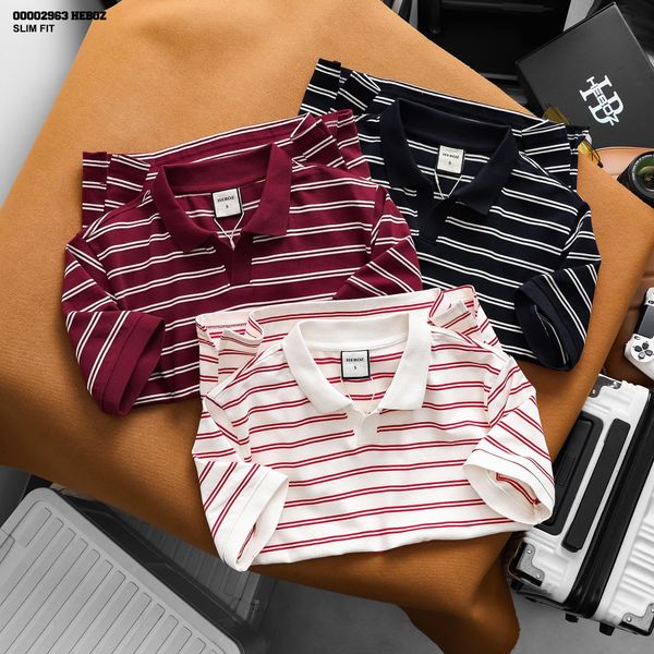  Áo polo nam Heboz striped executive 3M - 00002963 