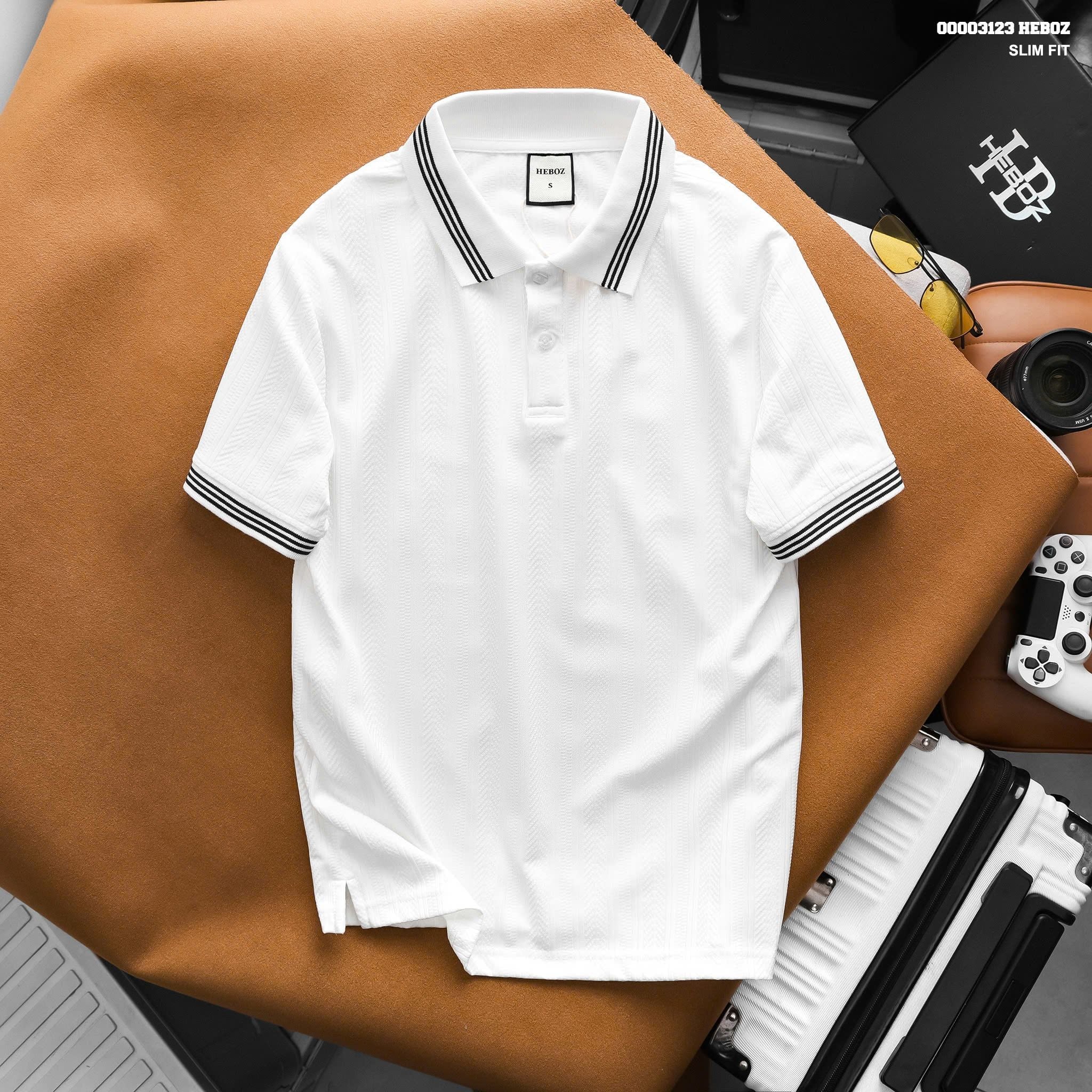  Áo polo nam HEBOZ Texture Collar 3M - 00003123 