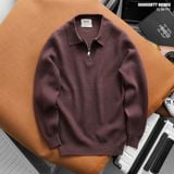  Áo polo len nam Heboz heritage zip 4M - 00002877 