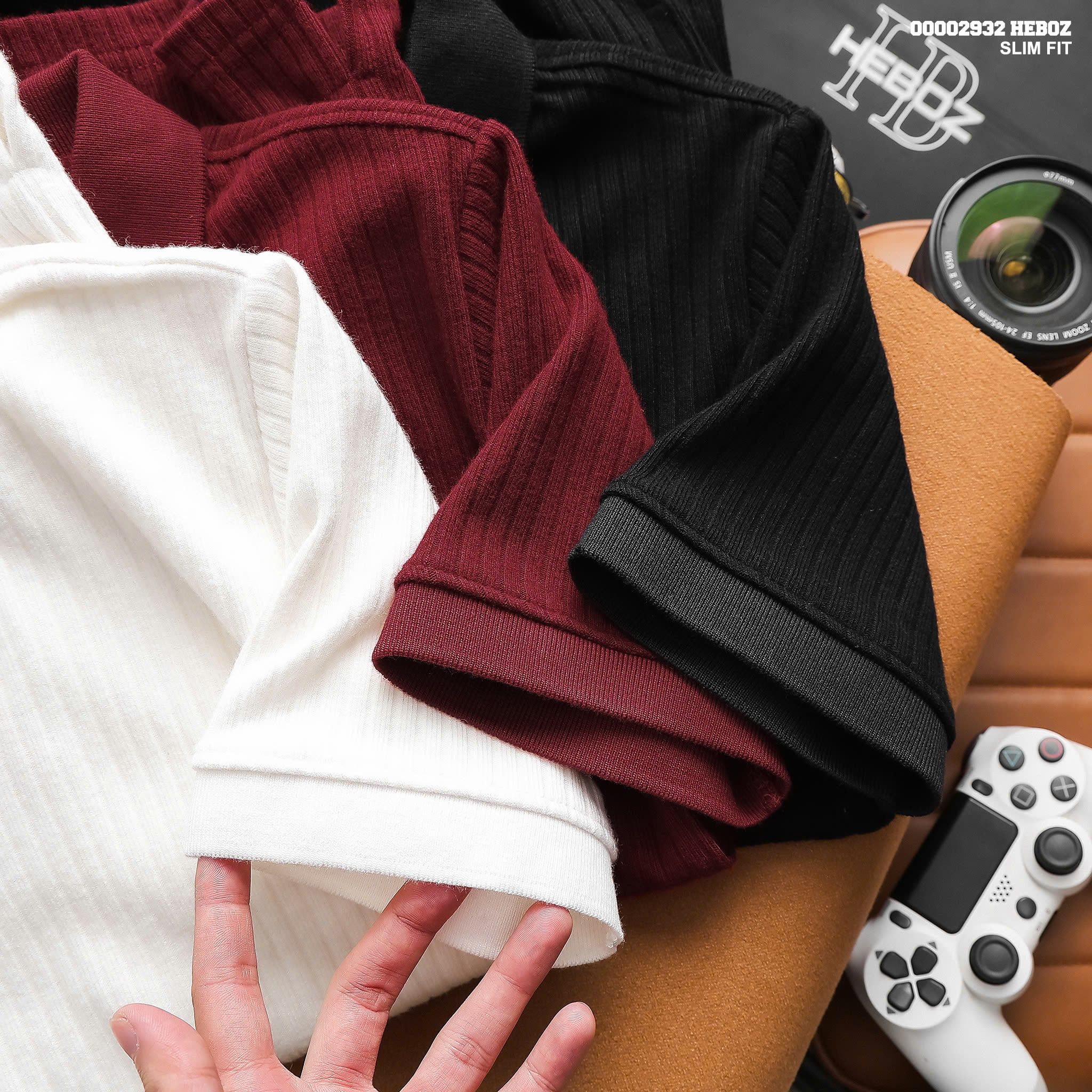  Áo polo len nam Heboz ngắn tay cổ V 3M - 00002932 