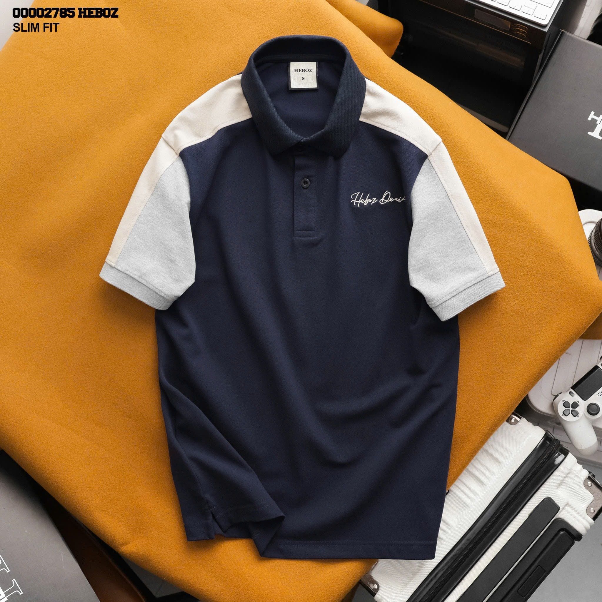  Áo polo nam Heboz phối màu 3M - 00002785 