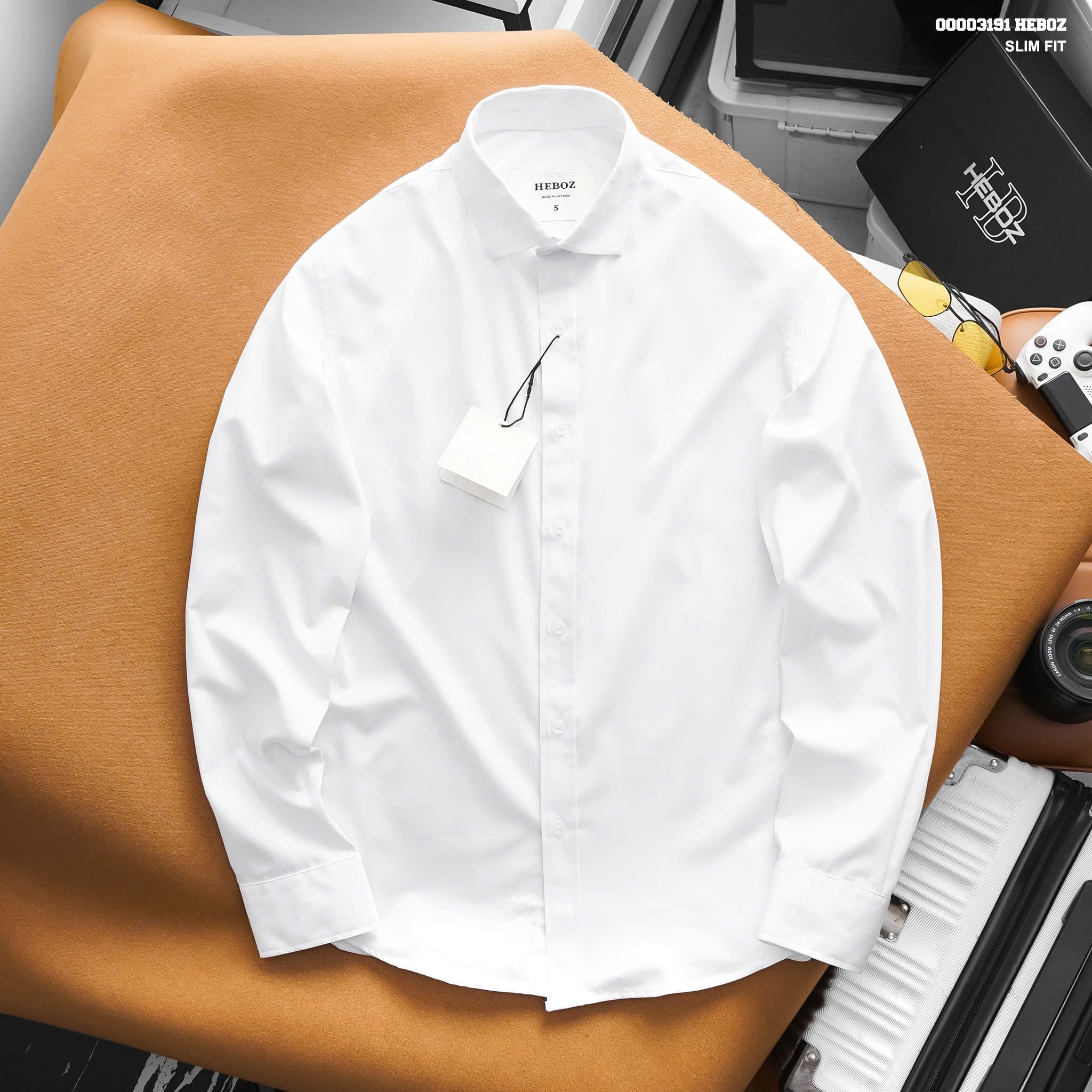  Áo sơ mi HEBOZ cotton lụa 3M - 00003191 