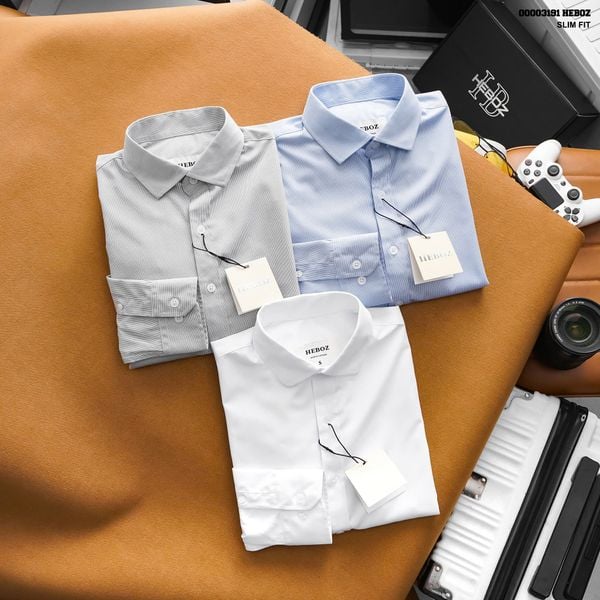  Áo sơ mi HEBOZ cotton lụa 3M - 00003191 