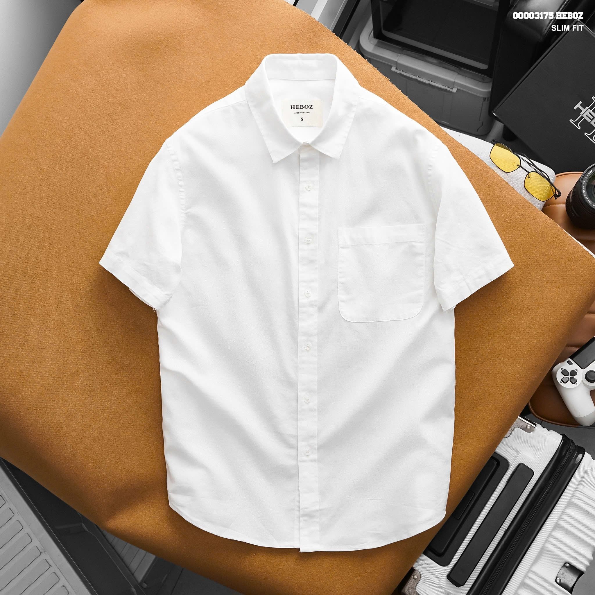  Áo sơ mi HEBOZ linen ngắn tay 4M - 00003175 
