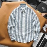  Áo sơ mi nam HEBOZ linen urban stripe 3M - 00003154 