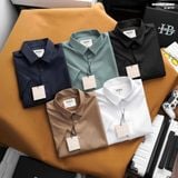  Áo sơ mi nam HEBOZ ngắn tay cotton chéo 5M - 00003147 