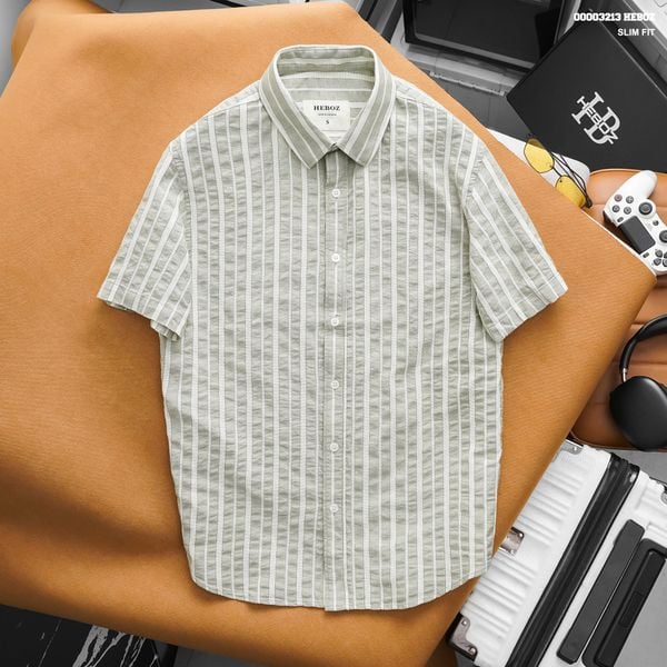  Áo sơ mi HEBOZ ngắn tay striped 3M - 00003213 