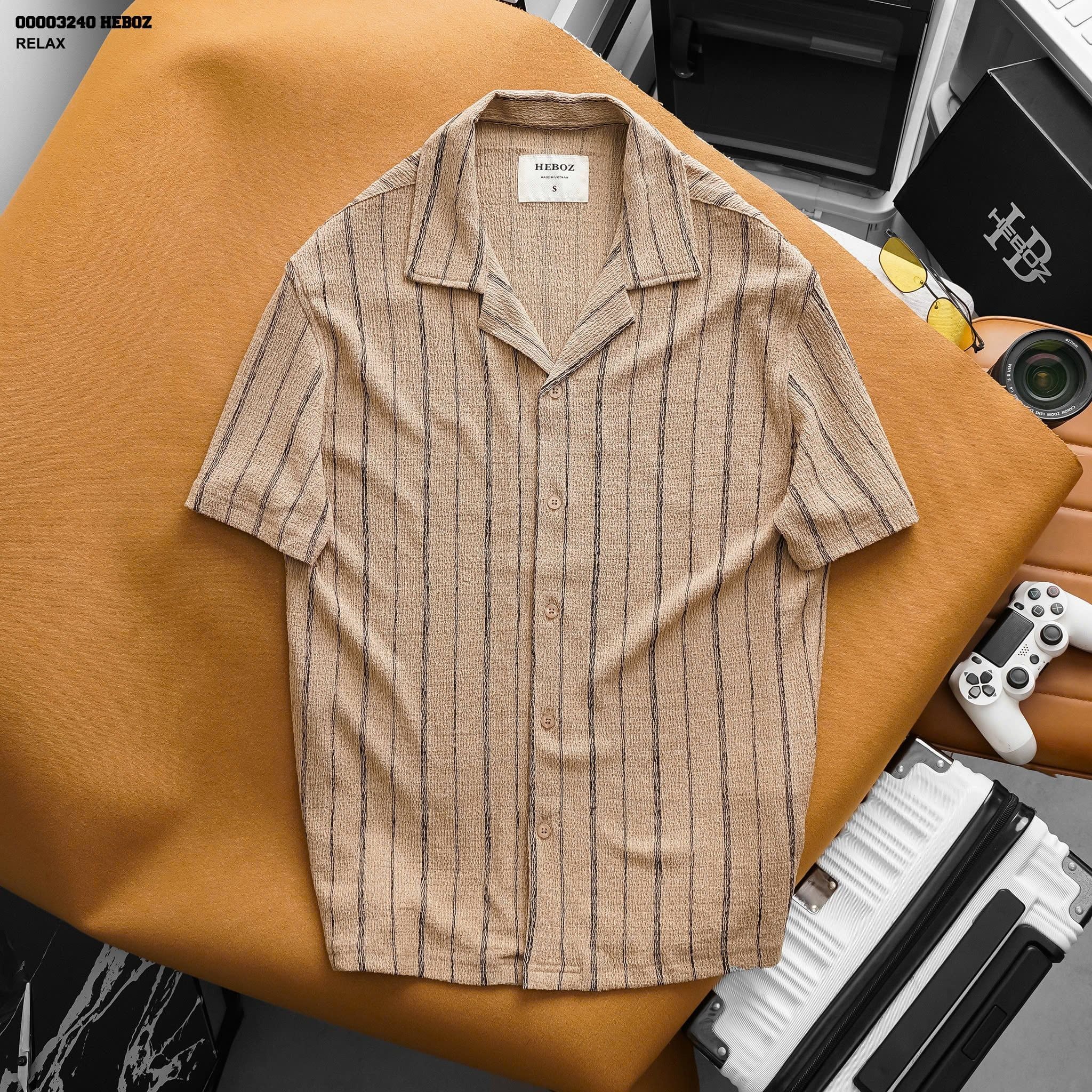  Áo sơ mi HEBOZ pijama striped 3M - 00003240 
