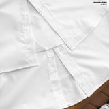  Áo sơ mi HEBOZ trắng cotton basic - 00003184 