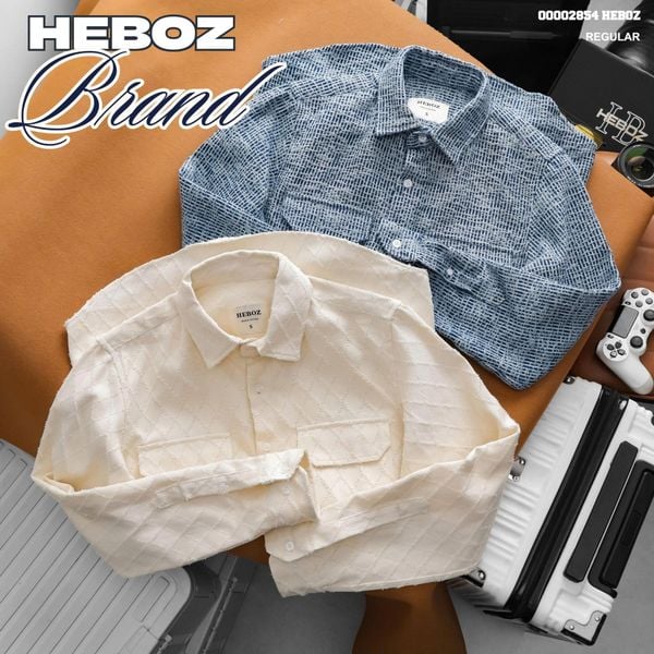  Áo sơ mi nam Heboz denim 2 túi 2M - 00002854 