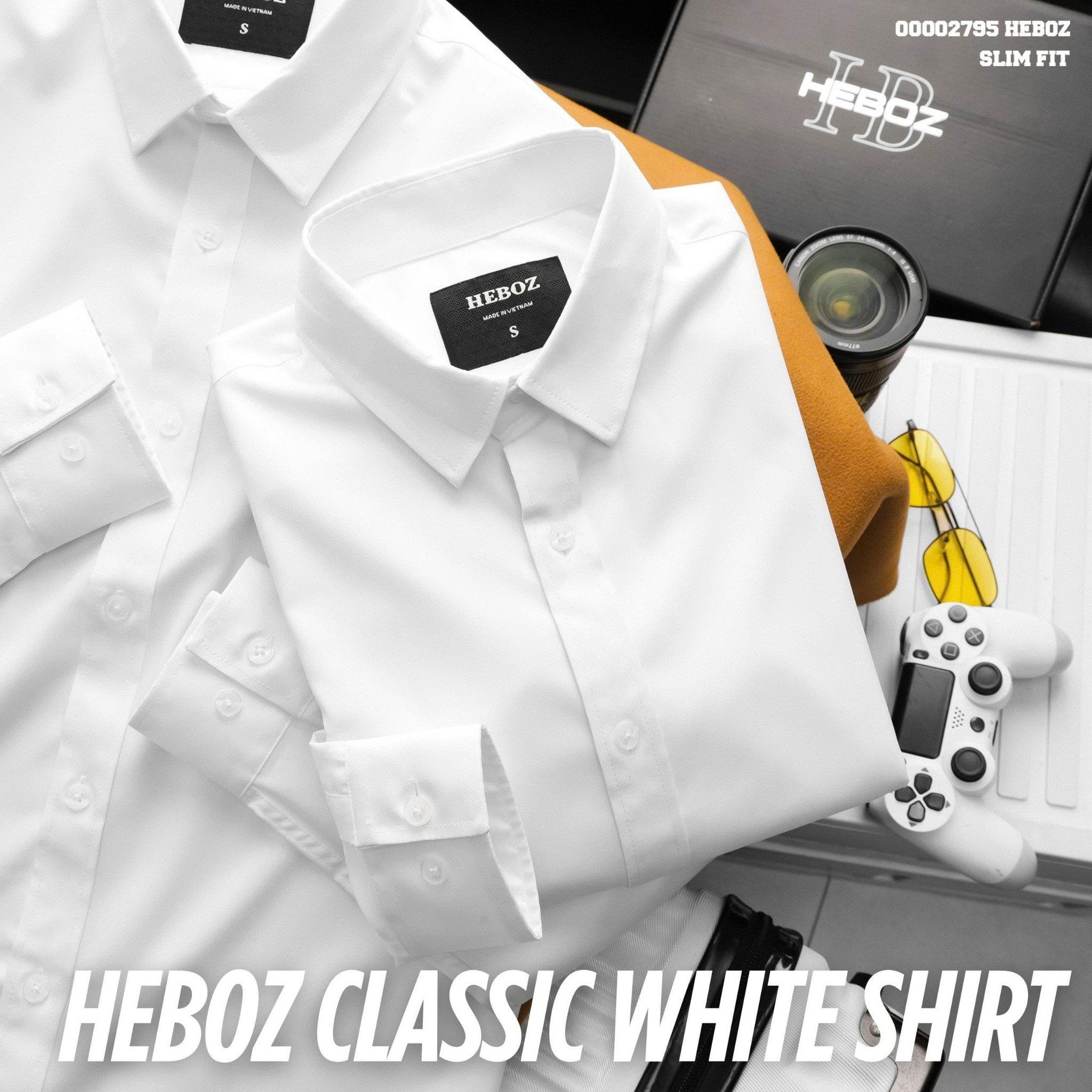 Áo sơ mi trắng Heboz classic - 00002795 