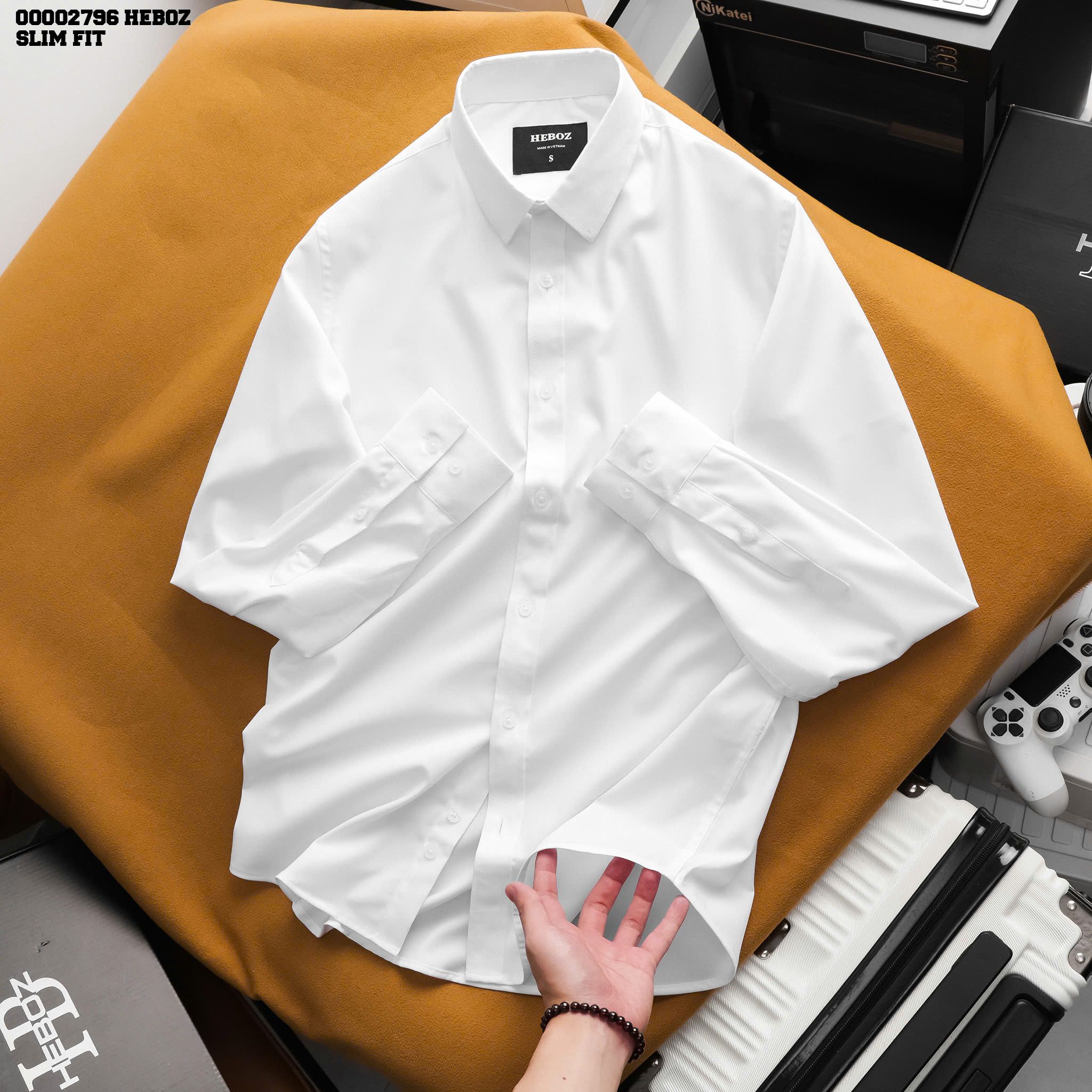  Áo sơ mi trắng Heboz daily - 00002796 